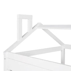 Bellemave® Twin Size Wood House Bed with Trundle Bed - Bellemave