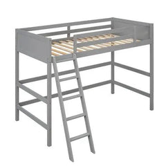 Bellemave® Twin Size Wood Loft Bed with Ladder - Bellemave