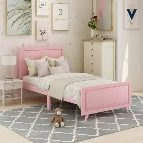 Bellemave® Twin Size Wood Platform Bed - Bellemave