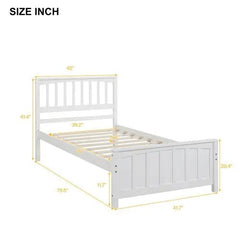 Bellemave® Twin Size Wood Platform Bed - Bellemave