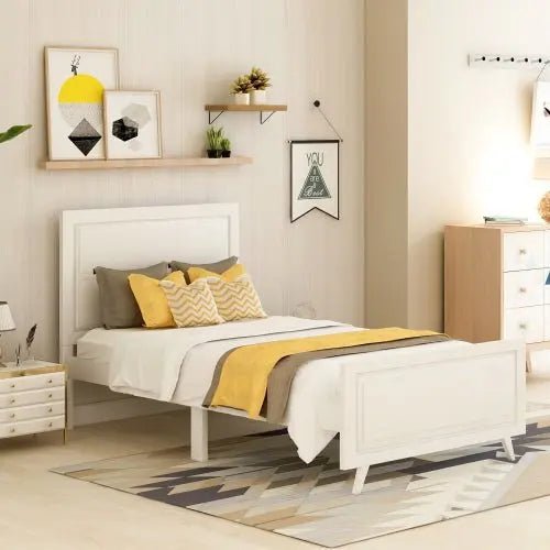 Bellemave® Twin Size Wood Platform Bed - Bellemave