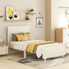Bellemave® Twin Size Wood Platform Bed - Bellemave