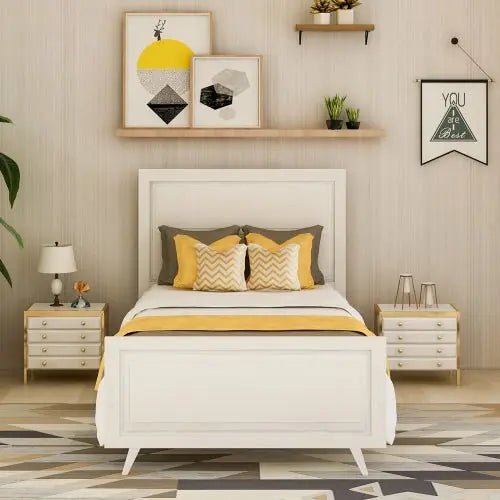 Bellemave® Twin Size Wood Platform Bed - Bellemave
