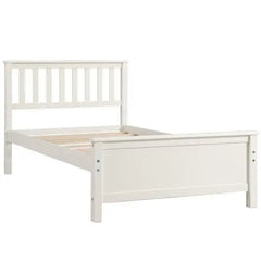Bellemave® Twin Size Wood Platform Bed with Headboard,Footboard and Wood Slat Support - Bellemave