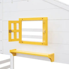Bellemave® Twin Size Wooden Bunk Bed with Ladder and 2 Drawers - Bellemave
