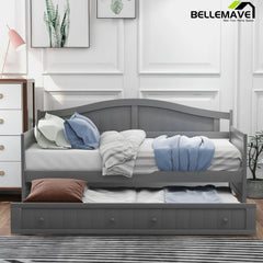 Bellemave® Twin Size Wooden Daybed with Trundle - Bellemave