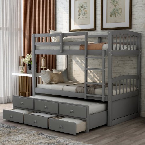 Bellemave Twin Trundle Bed with 3 Drawers for Teens Bedroom - Bellemave