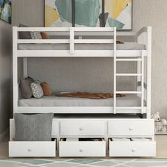 Bellemave Twin Trundle Bed with 3 Drawers for Teens Bedroom - Bellemave