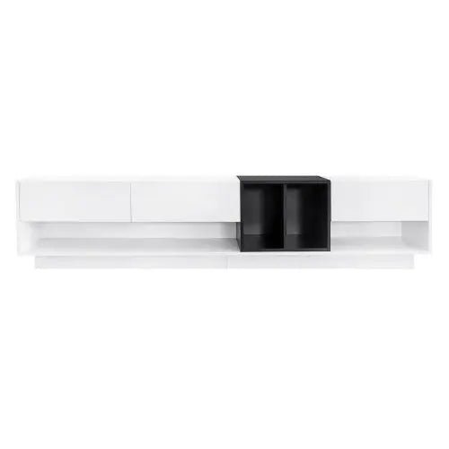 Bellemave® Two - tone media console for TVS up to 80 inches, functional TV cabinet with living room multi - purpose compartment - Bellemave