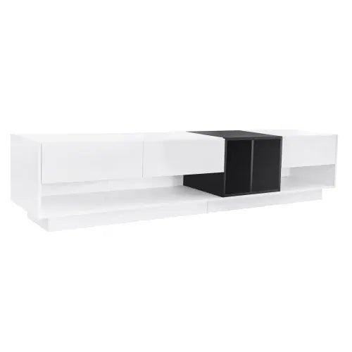 Bellemave Two-tone media console for TVS up to 80 inches, functional TV cabinet with living room multi-purpose compartment - Bellemave