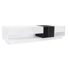 Bellemave® Two - tone media console for TVS up to 80 inches, functional TV cabinet with living room multi - purpose compartment - Bellemave