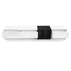 Bellemave® Two - tone media console for TVS up to 80 inches, functional TV cabinet with living room multi - purpose compartment - Bellemave