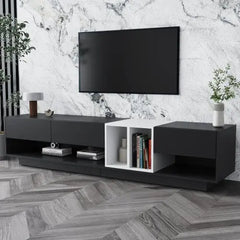 Bellemave Two-tone media console for TVS up to 80 inches, functional TV cabinet with living room multi-purpose compartment - Bellemave