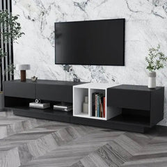 Bellemave® Two - tone media console for TVS up to 80 inches, functional TV cabinet with living room multi - purpose compartment - Bellemave