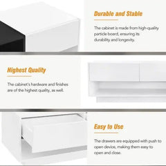 Bellemave® Two - tone media console for TVS up to 80 inches, functional TV cabinet with living room multi - purpose compartment - Bellemave