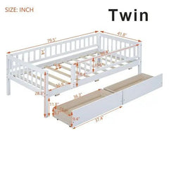 Bellemave® Wood Daybed with Two Drawers - Bellemave