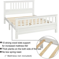 Bellemave® Wood Platform Bed with Headboard and Footboard - Bellemave