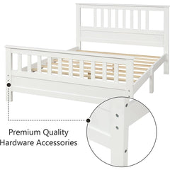 Bellemave® Wood Platform Bed with Headboard and Footboard - Bellemave
