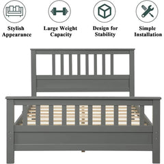 Bellemave® Wood Platform Bed with Headboard and Footboard - Bellemave