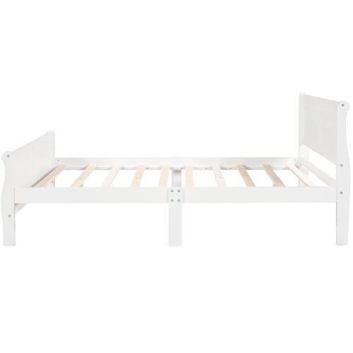 Bellemave Wood Platform Bed with Headboard and Wooden Slat Support - Bellemave