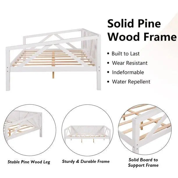 Bellemave Wood Slat Support Daybed - Bellemave