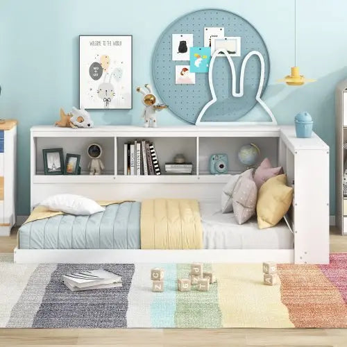 Bellemave Wood Twin Size Daybed with Storage Cabinets and USB Ports - Bellemave