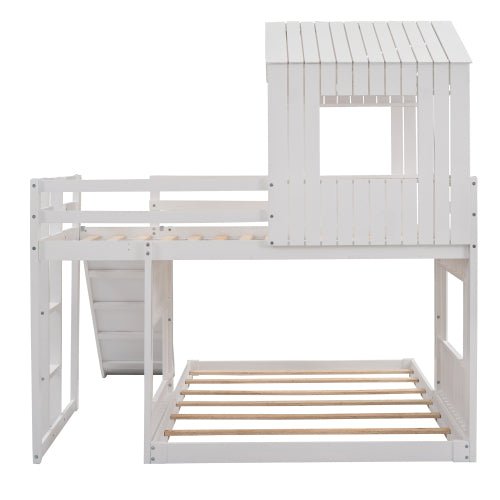 Bellemave Wooden double bed, loft bed with ladder and guardrail - Bellemave