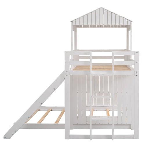 Bellemave Wooden double bed, loft bed with ladder and guardrail - Bellemave