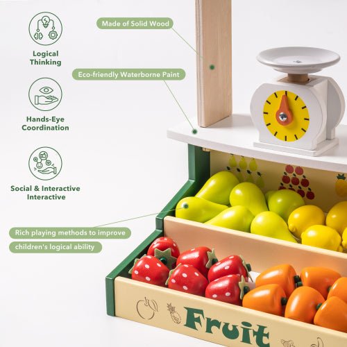 Bellemave Wooden Farmers Market Stand Fruit Stall（Free shipping） - Bellemave