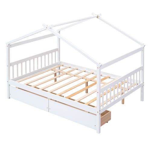Bellemave Wooden House Bed with Drawers - Bellemave