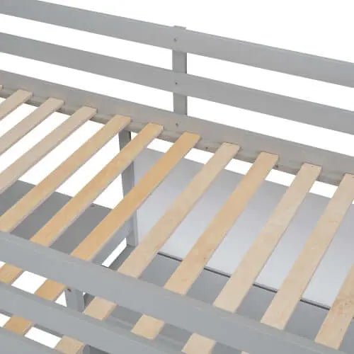 Bellemave® Wooden Loft Bed with Shelves, Desk and Writing Board - Bellemave